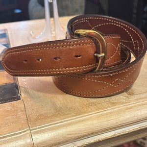 Brown Leather Women's Belt